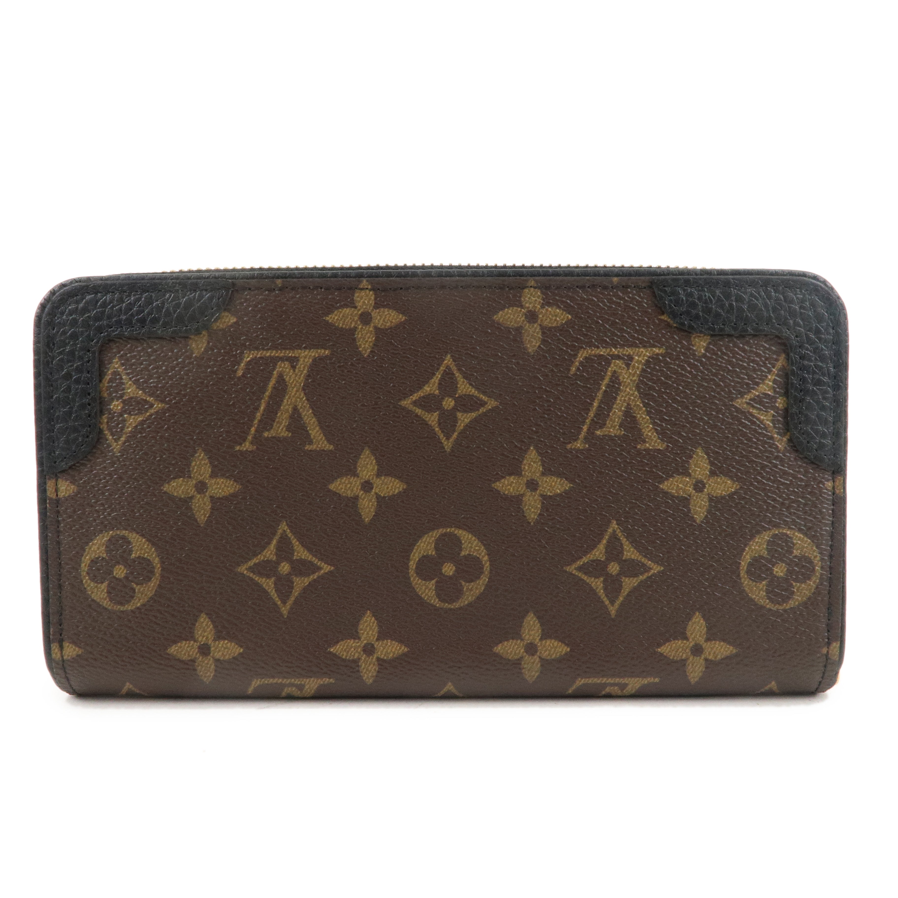 Louis Vuitton Monogram Retiro Round Zipper Long Wallet Noir M61855