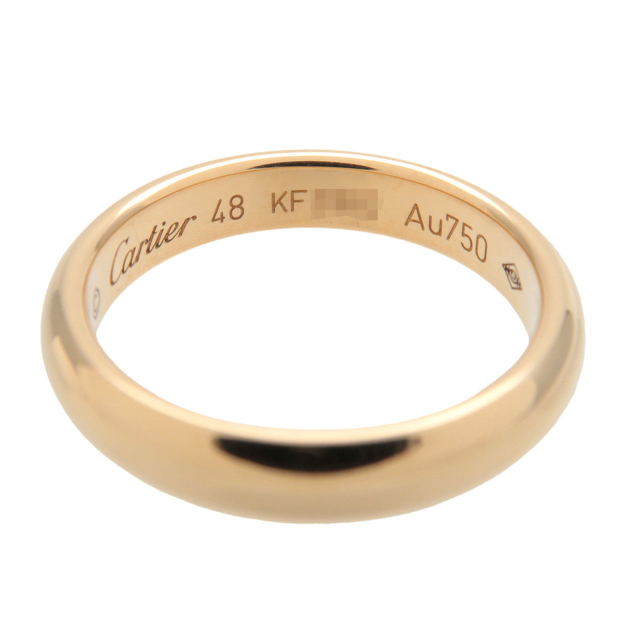 Cartier Wedding Ring K18YG Yellow Gold #48 US4.5 EU48 HK9.5