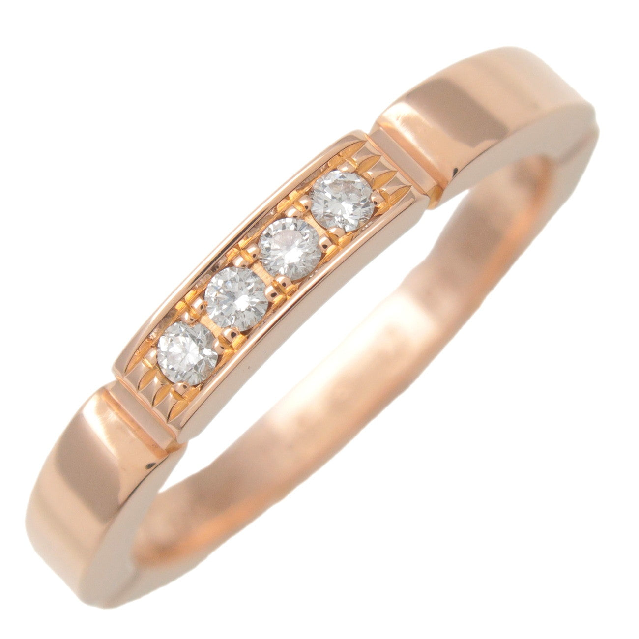 Cartier-Maillon-Panthere-4P-Diamond-Ring-K18-750-RoseGold-#47