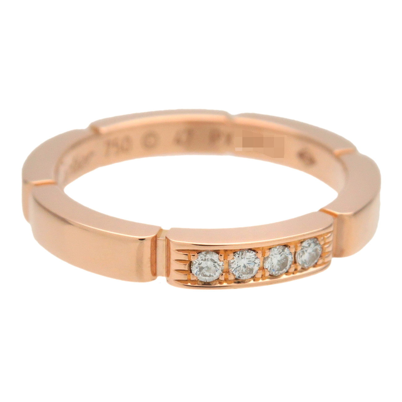 Cartier Maillon Panthere 4P Diamond Ring K18 750 RoseGold #47