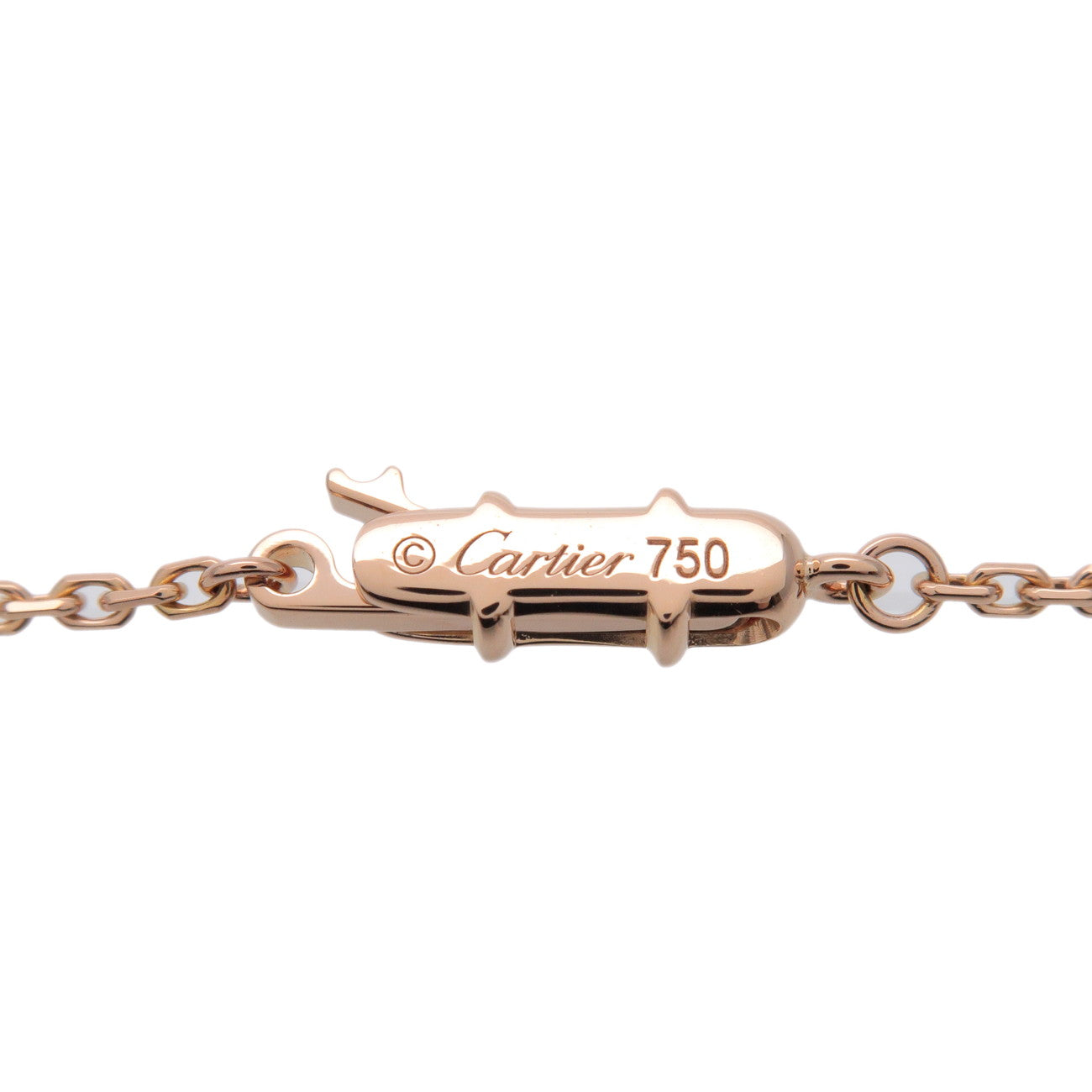 Cartier C Heart Diamond Necklace K18PG 750PG Rose Gold