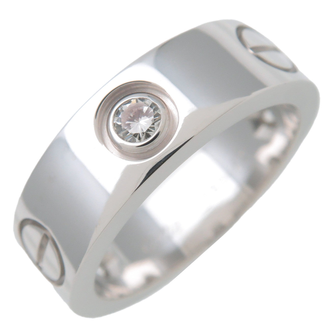 Cartier-Love-Ring-Half-Diamond-K18-750WG-White-Gold-#49-US5