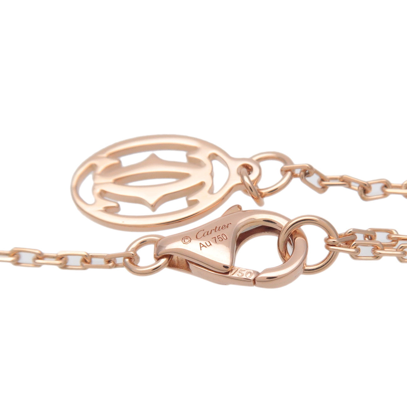 Cartier Diamants Légers Necklace LM Diamond 0.09ct K18 Rose Gold