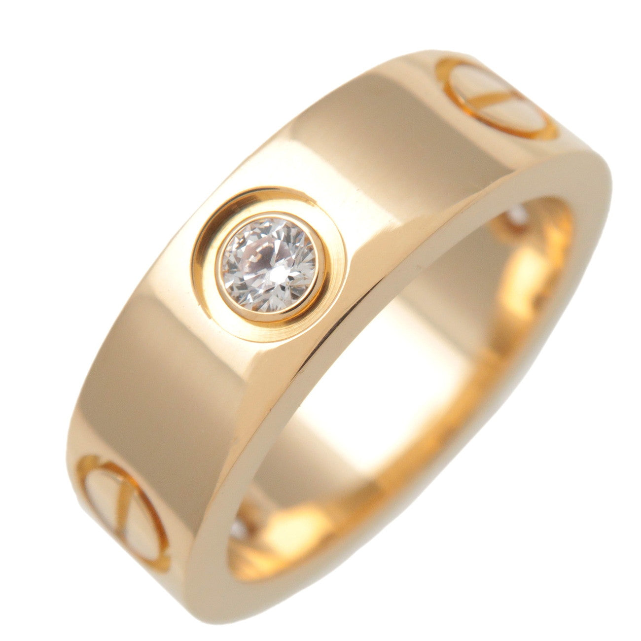 Cartier-Love-Ring-Half-Diamond-K18YG-750-Yellow-Gold-US4.5-5-EU48-HK10