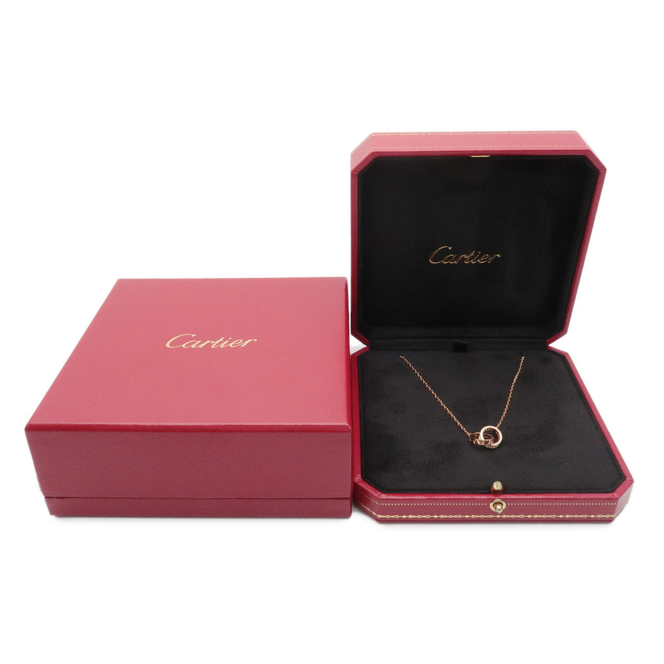 Cartier Baby Love Diamond Necklace K18PG 750PG Rose Gold