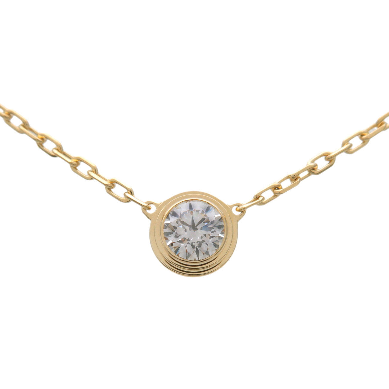 Cartier-Diamant-Leger-Necklace-LM-Diamond-0.19ct-K18-750YG