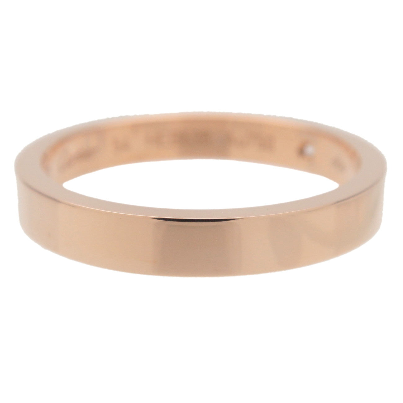 Cartier Engraved 1P Diamond Ring K18PG 750PG Rose Gold #54