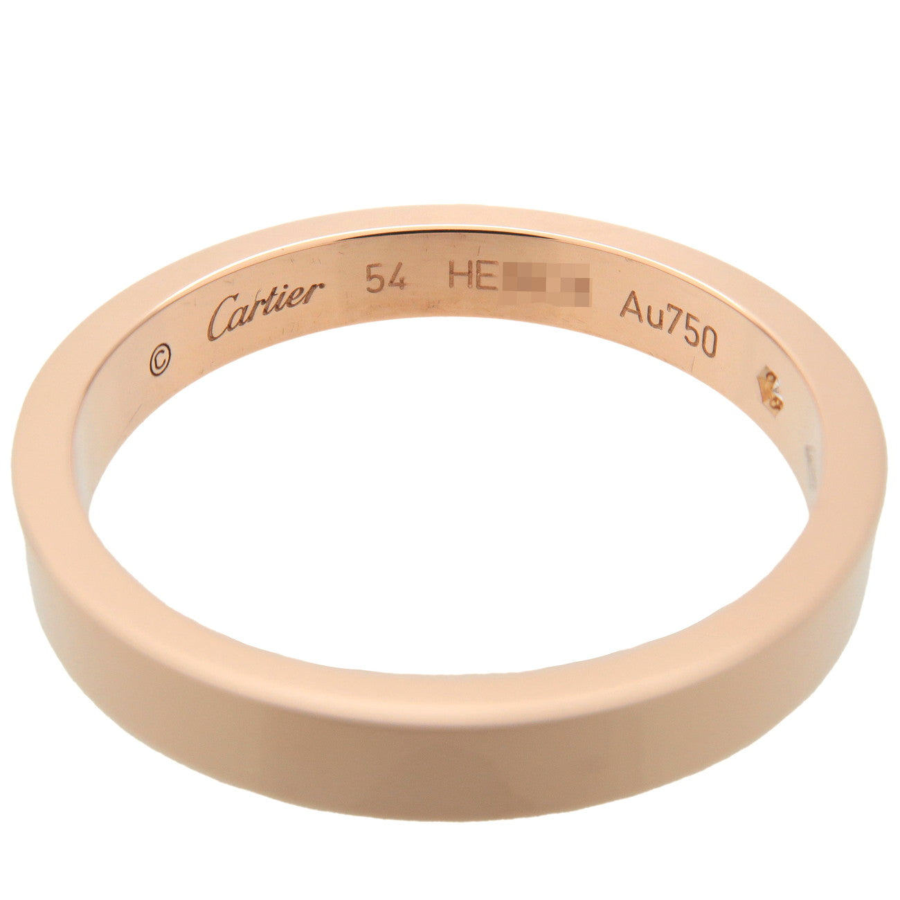 Cartier Engraved 1P Diamond Ring K18PG 750PG Rose Gold #54