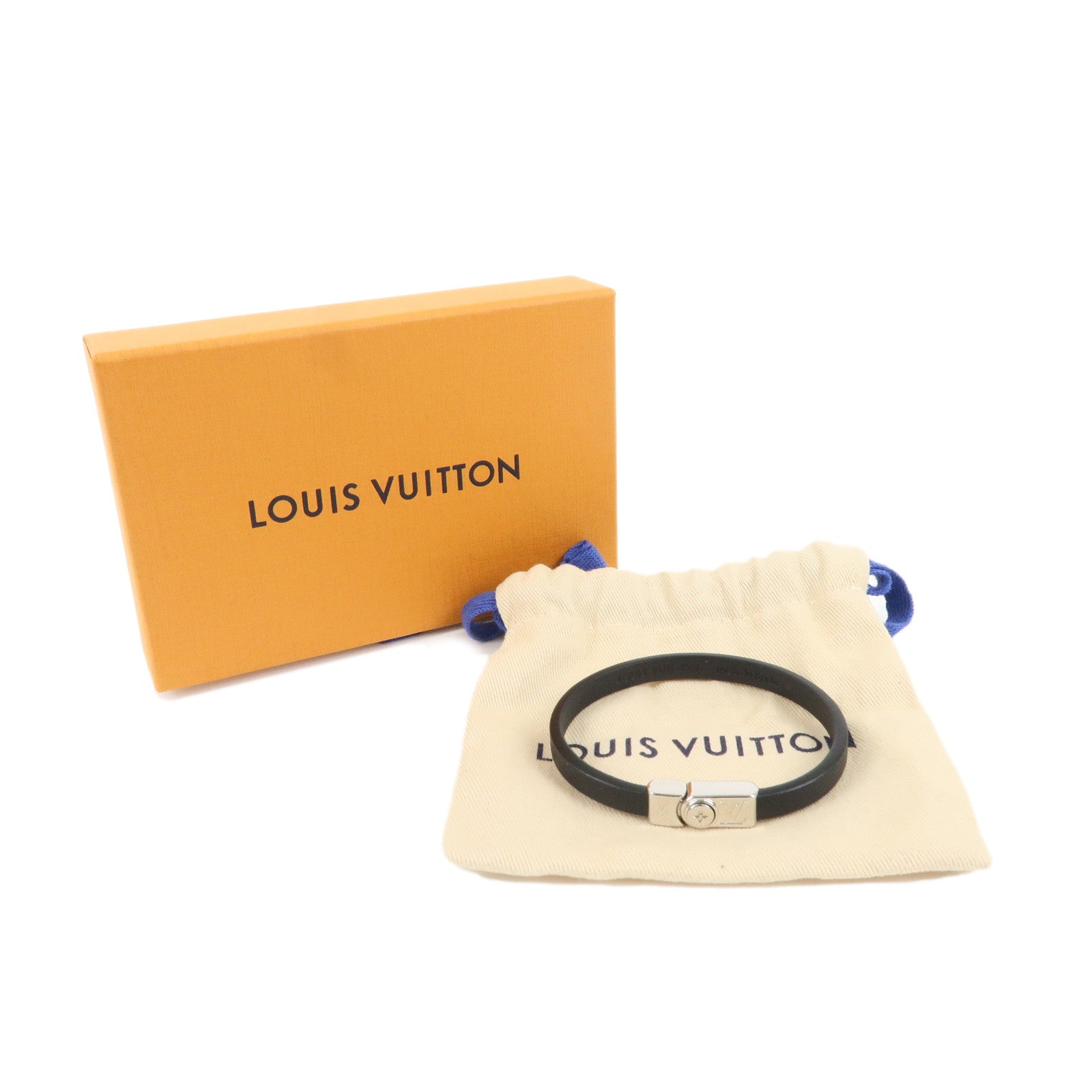 Louis Vuitton Flower Edge Bracelet 19 Noir black M8071