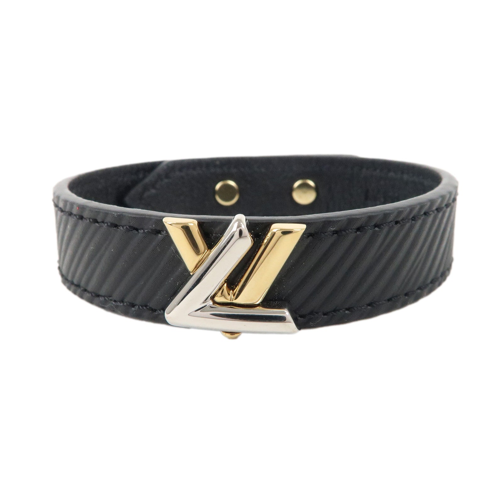 Louis-Vuitton-Epi-Twist-Bracelet-Noir-black-M6400-LV