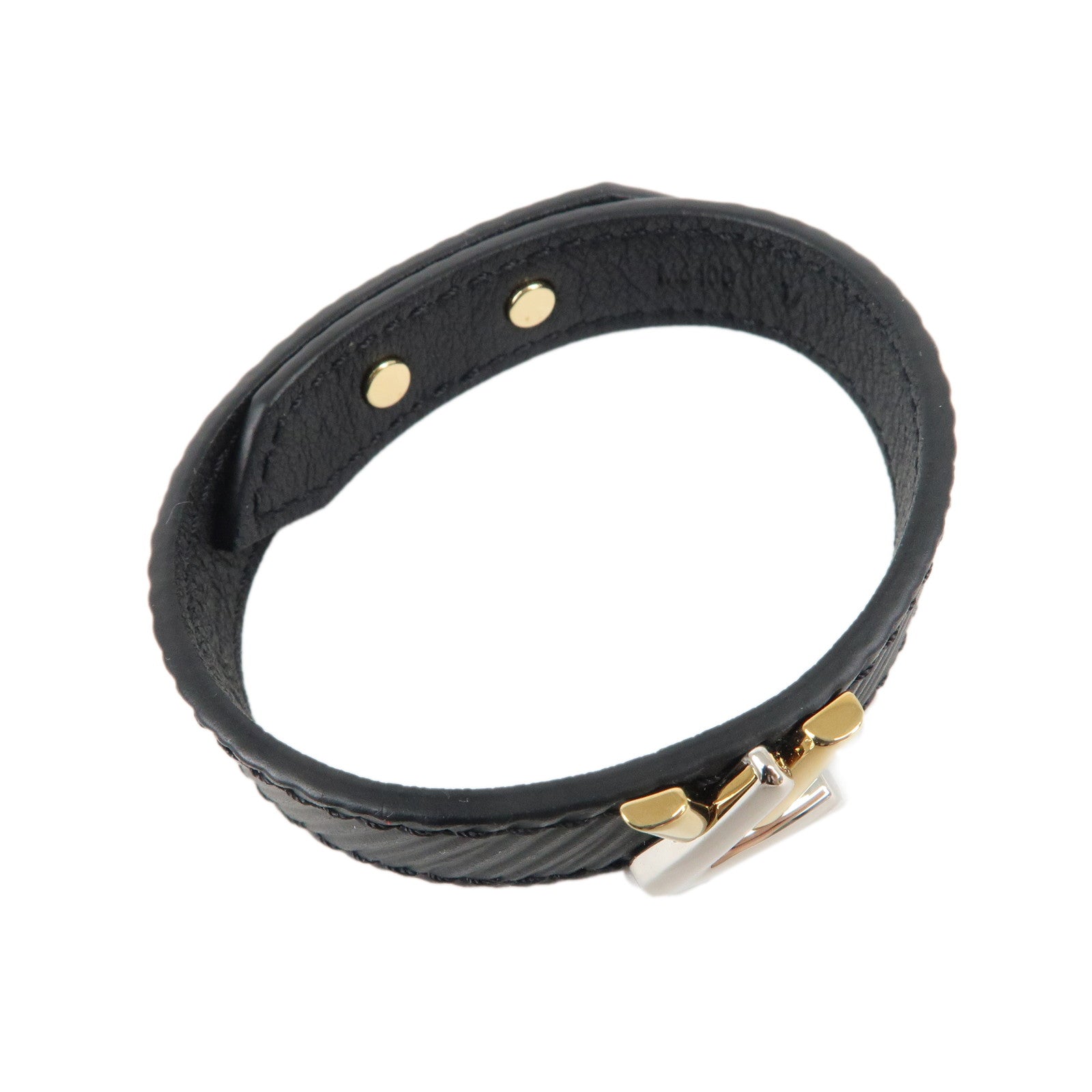 Louis Vuitton Epi Twist Bracelet Noir black M6400 LV