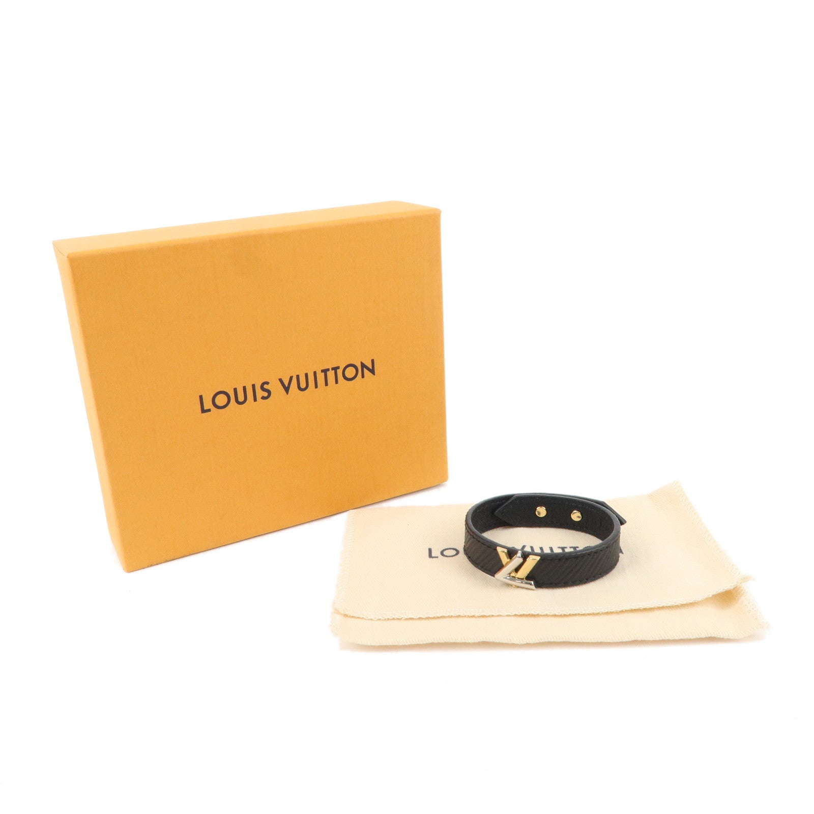 Louis Vuitton Epi Twist Bracelet Noir black M6400 LV