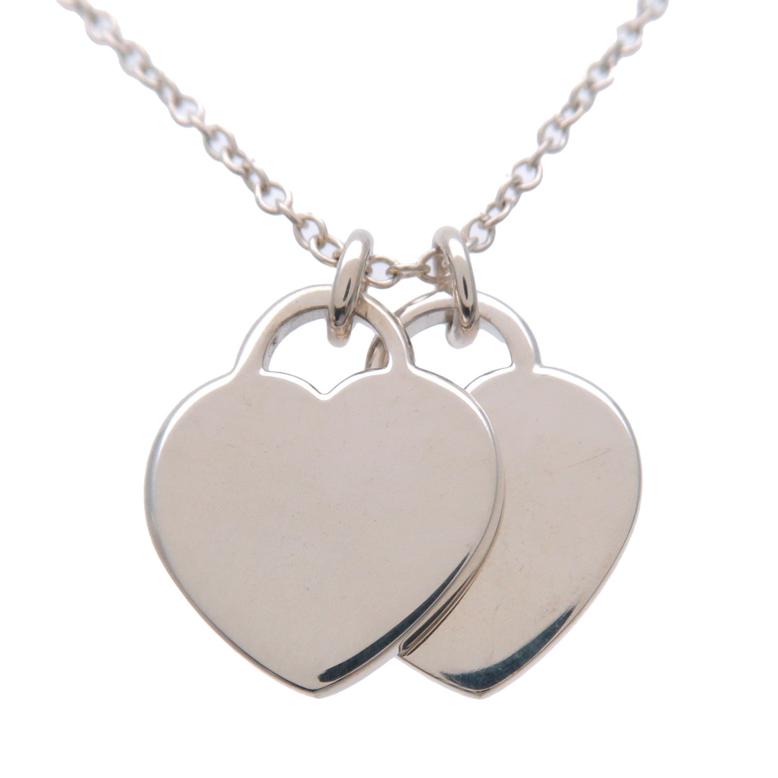 Tiffany&Co. Return to Tiffany Mini Double Heart Tag Necklace SV925