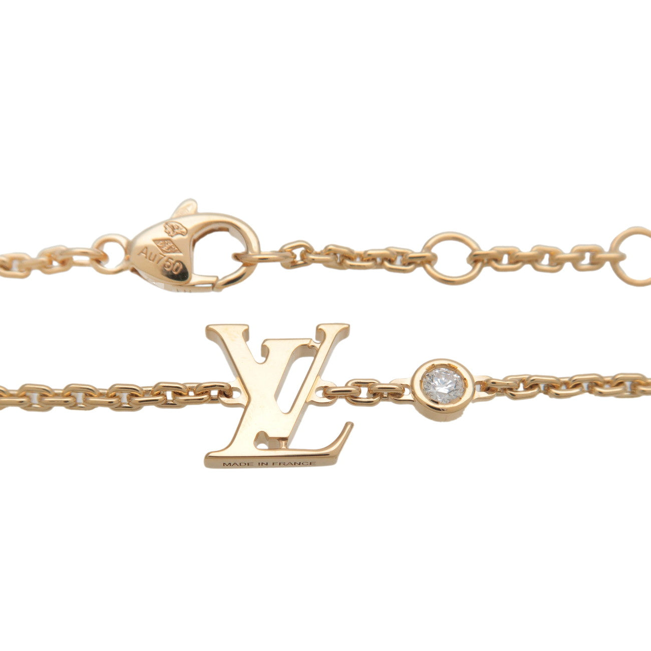 Louis Vuitton Idylle Blossom 1P Diamond Bracelet K18YG Q95561