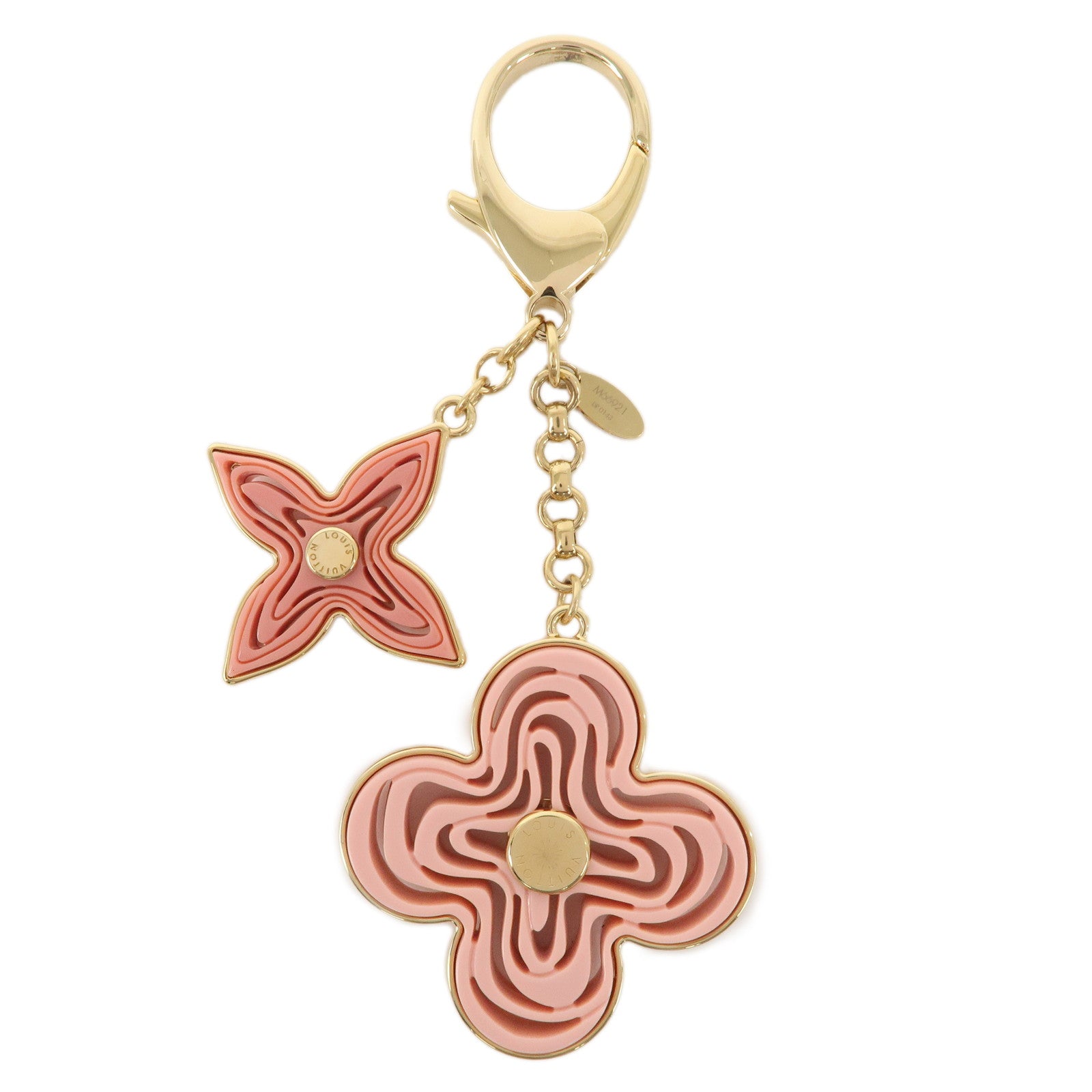 Louis Vuitton Bijou Sac Knife Charm Keychain Gold Pink M66921