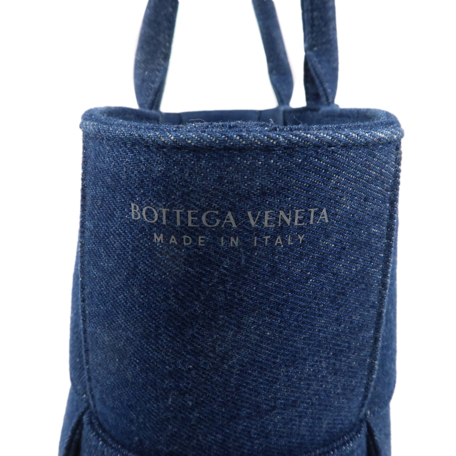 BOTTEGA VENETA Denim Arco Tote Bag Shoulder Bag Blue