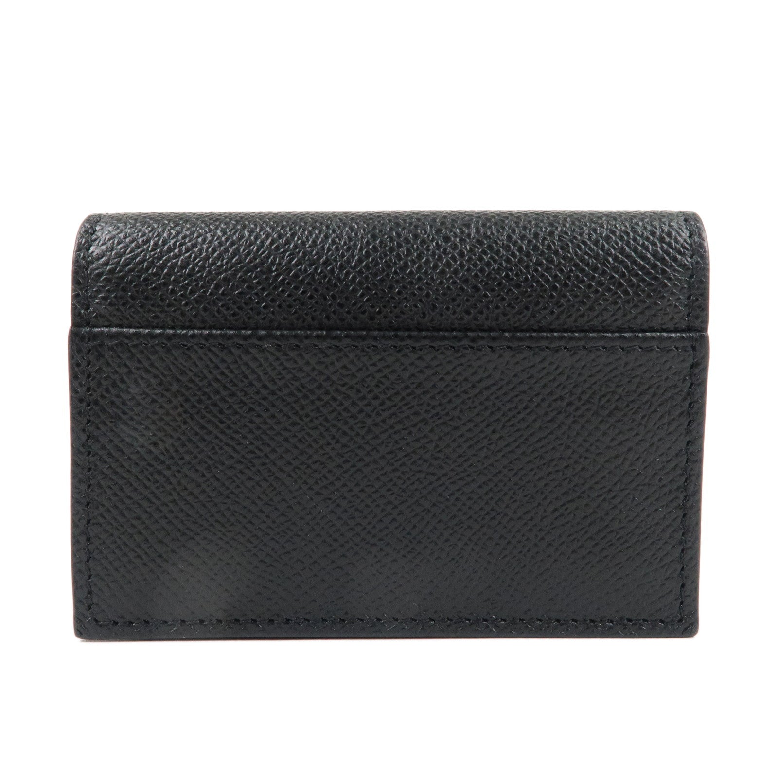 Christian Dior Leather Saddle Flap Card Case Black