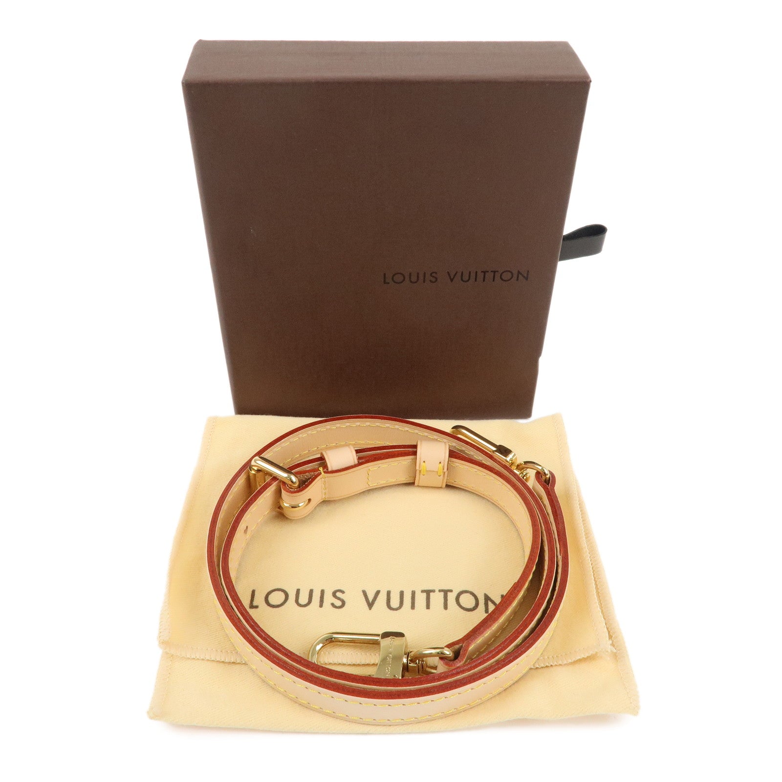 Louis Vuitton Shoulder Strap Logo 97cm 1.6cm Natural