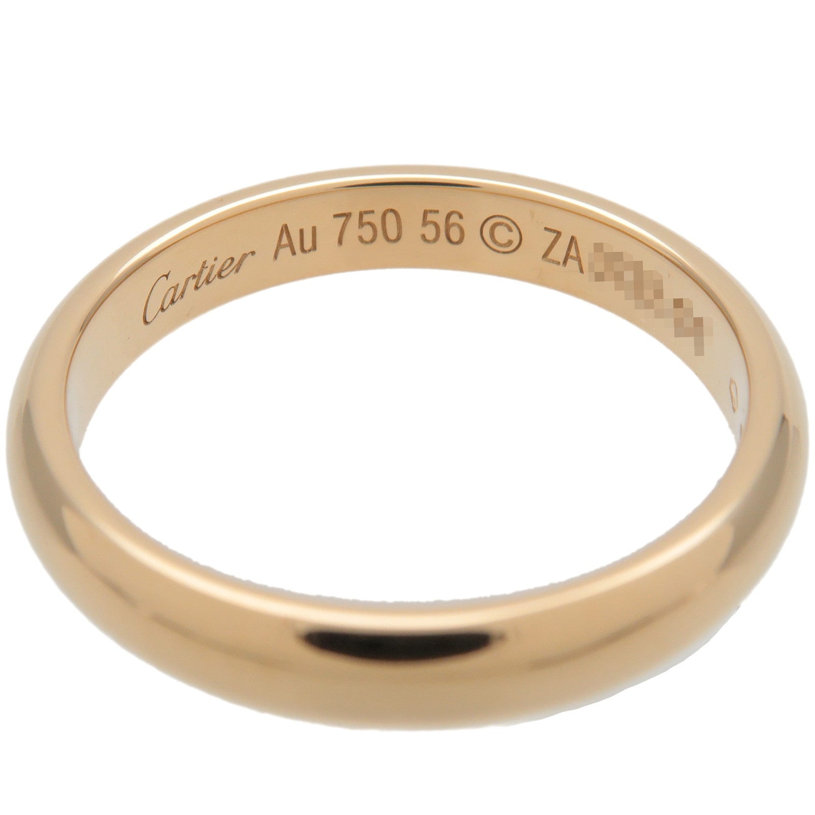 Cartier Wedding Ring K18YG Yellow Gold #56 US7.5-8 EU56 HK17