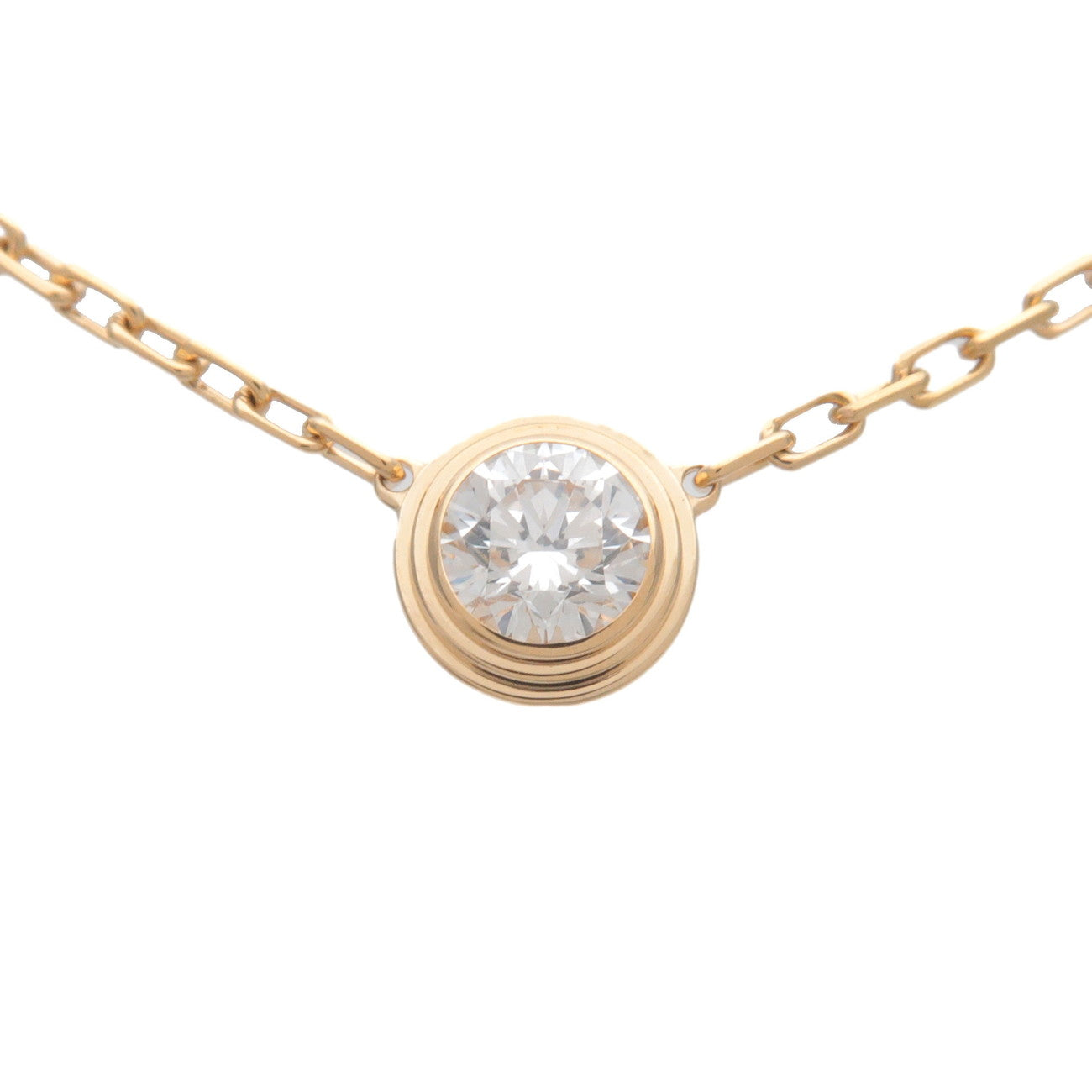 Cartier-Diamant-Leger-Necklace-LM-Diamond-0.19ct-K18-750YG