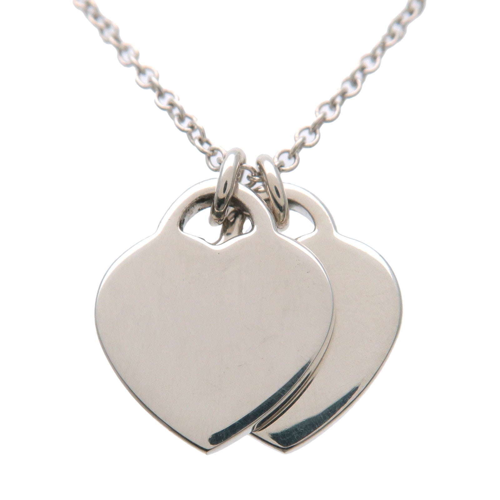 Tiffany&Co. Return to Tiffany Mini Double Heart Tag Necklace SV925