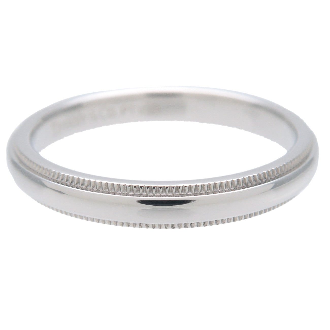 Tiffany&Co. Milgrain Band Ring PT950 Platinum US8 EU56.5