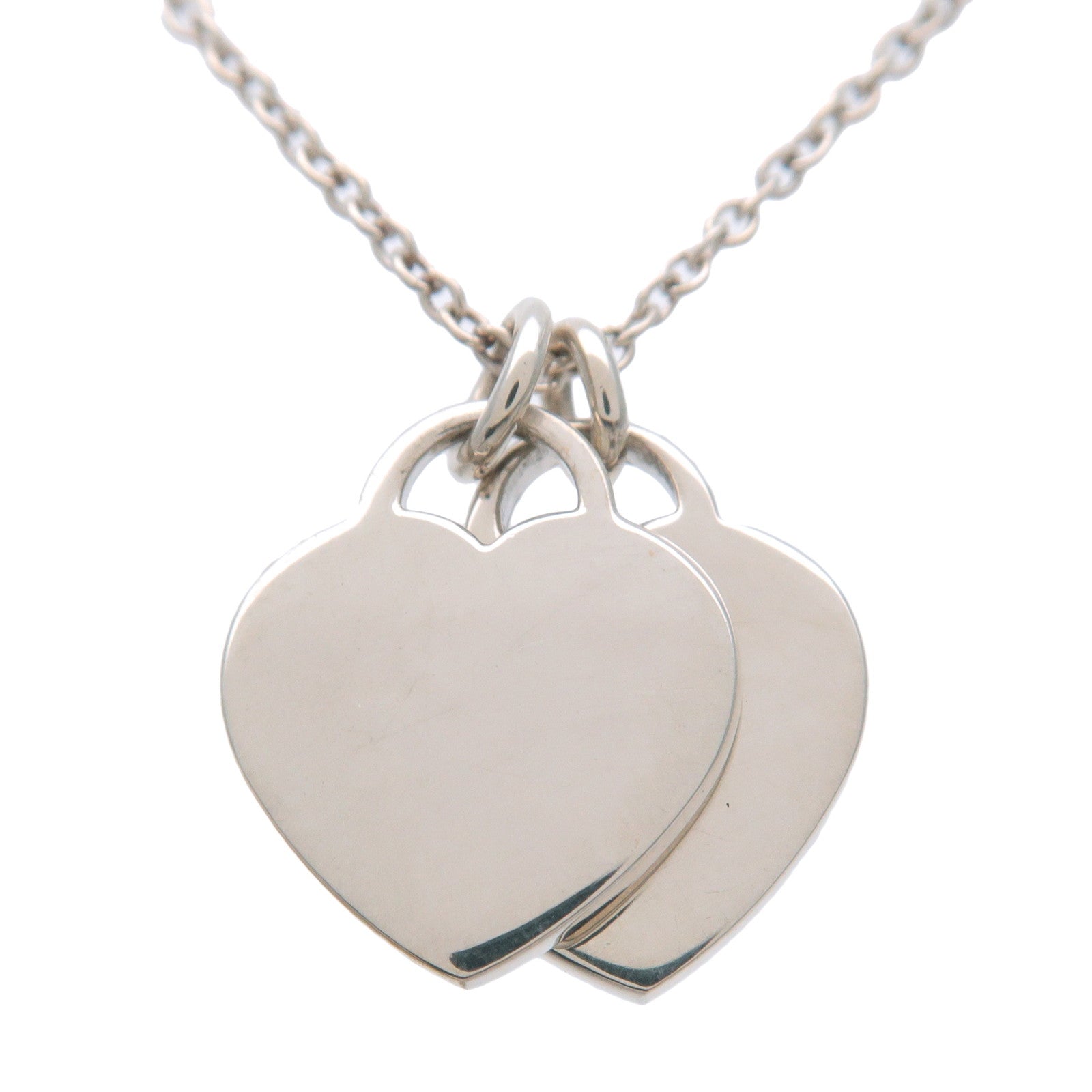 Tiffany&Co. Return to Tiffany Mini Double Heart Tag Necklace SV925