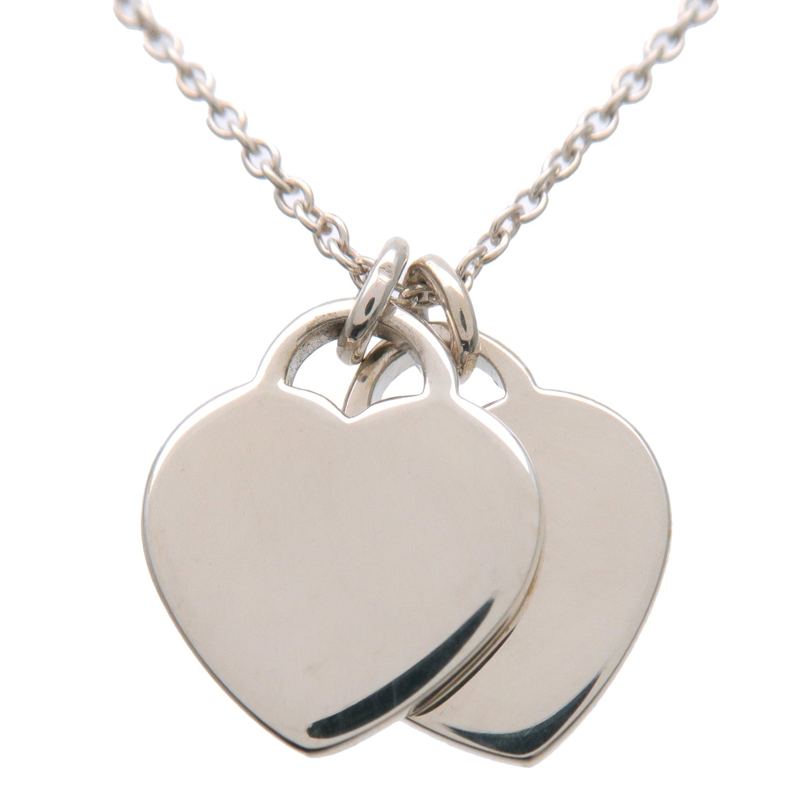 Tiffany&Co. Return to Tiffany Mini Double Heart Tag Necklace SV925