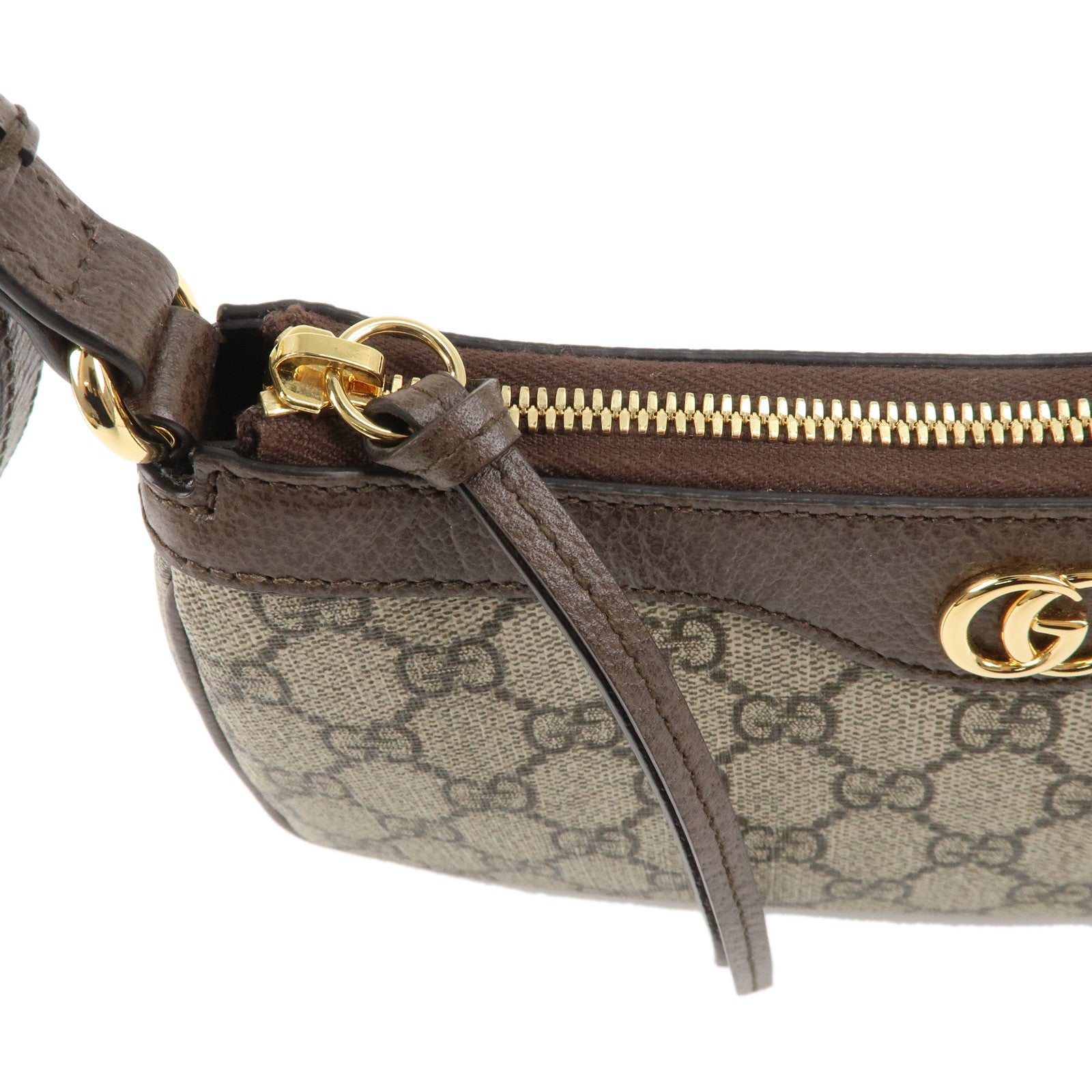 GUCCI Ophidia GG Supreme Leather Small Handbag Beige Brown 735145