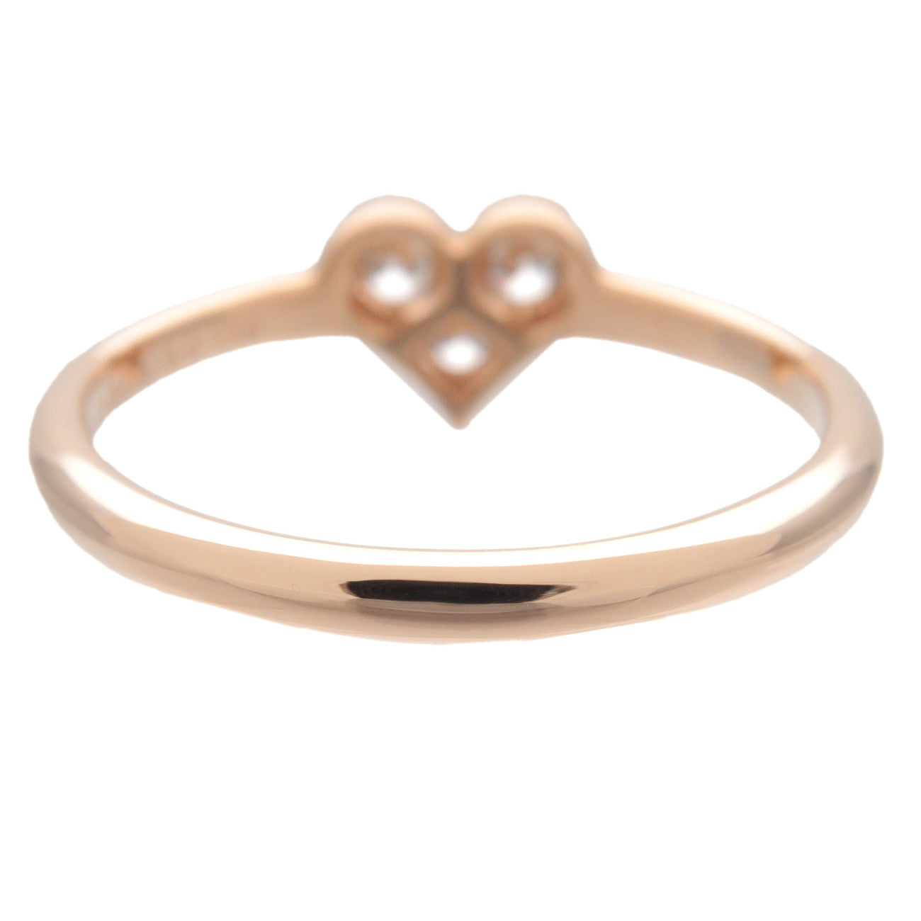 Tiffany&Co. Sentimental Heart 3P Diamond Ring K18 Rose Gold US6