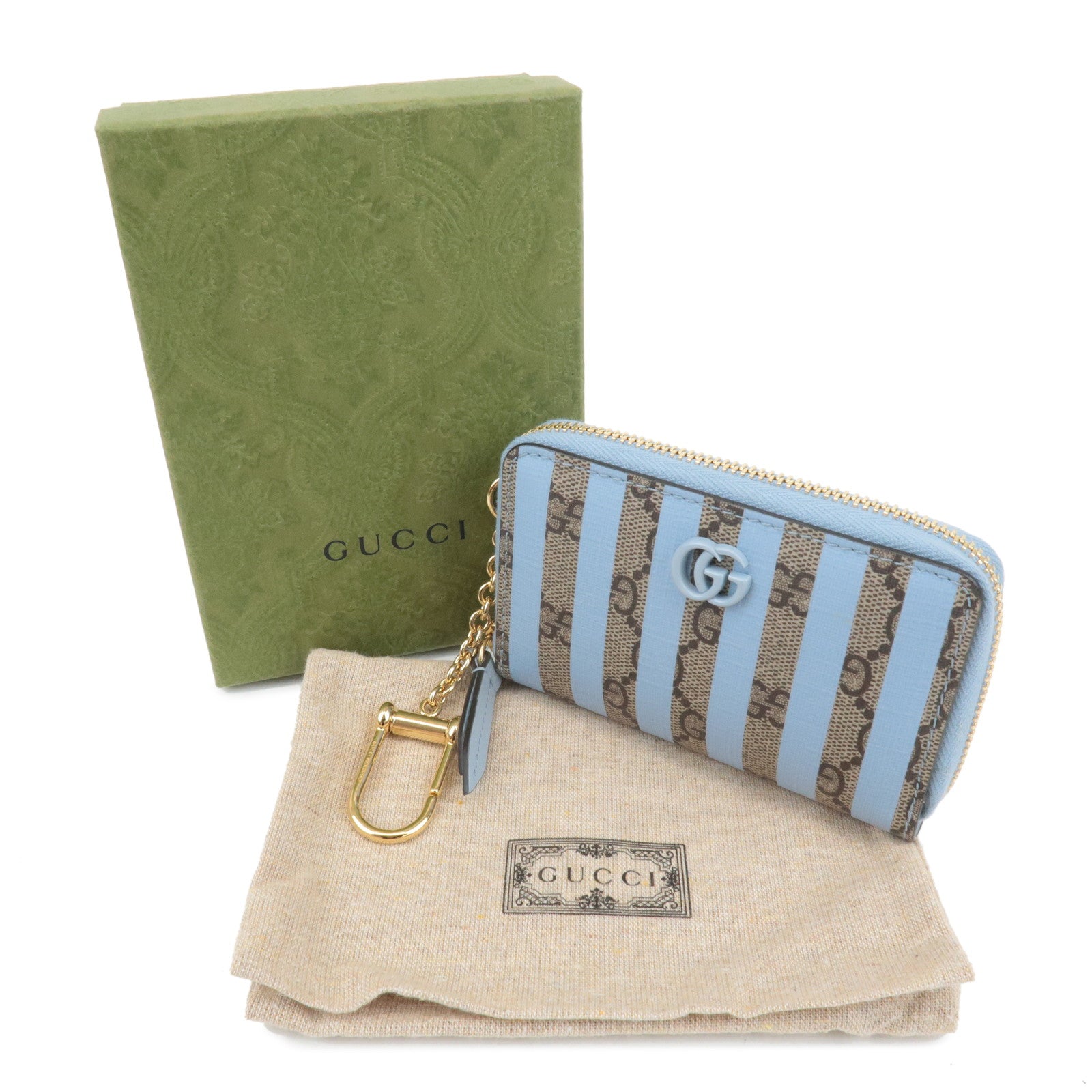 GUCCI Gucci Love Parade Leather DoubleG Zip Around CardCase 701485