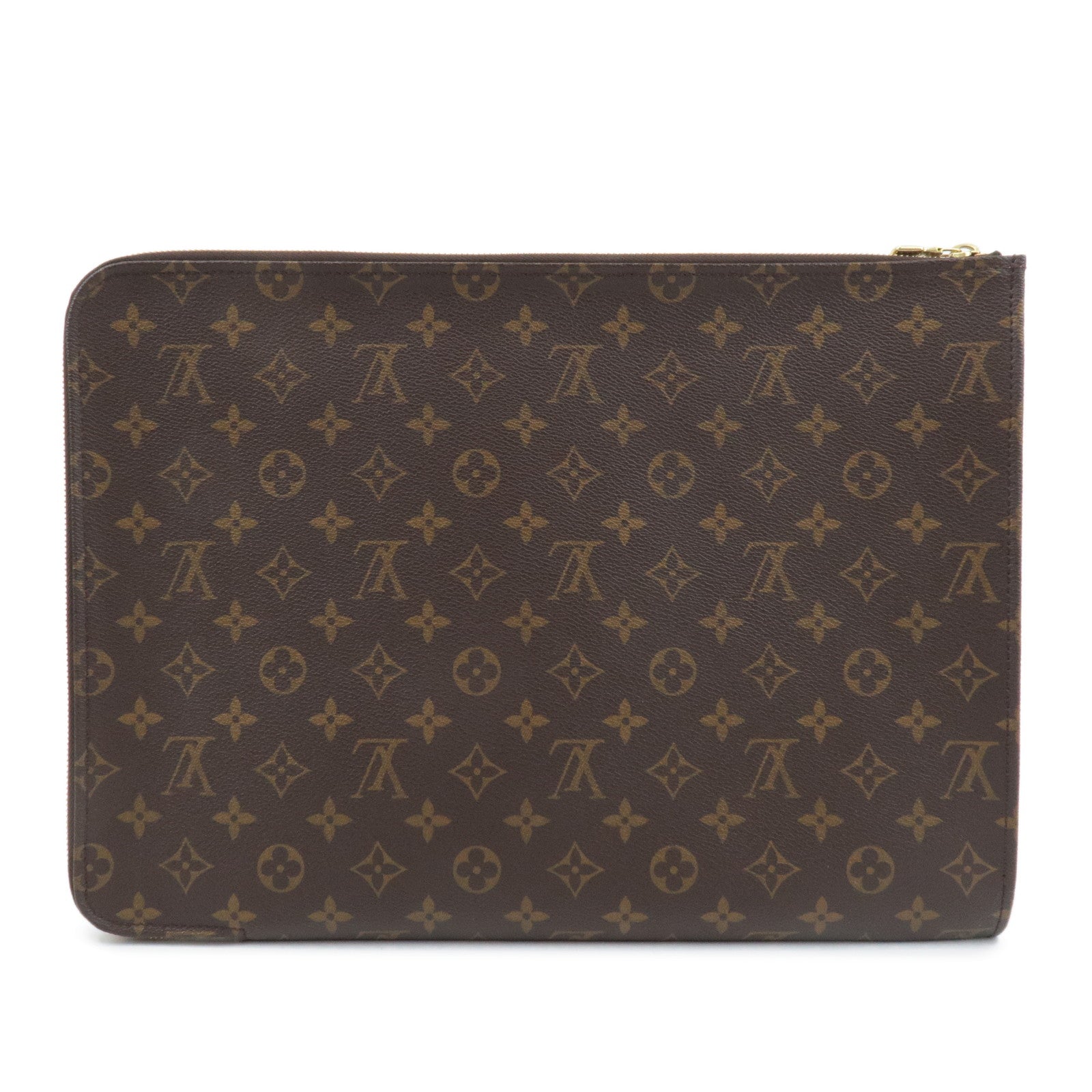 Louis Vuitton Monogram Posh Documents Clutch Bag Brown M53456