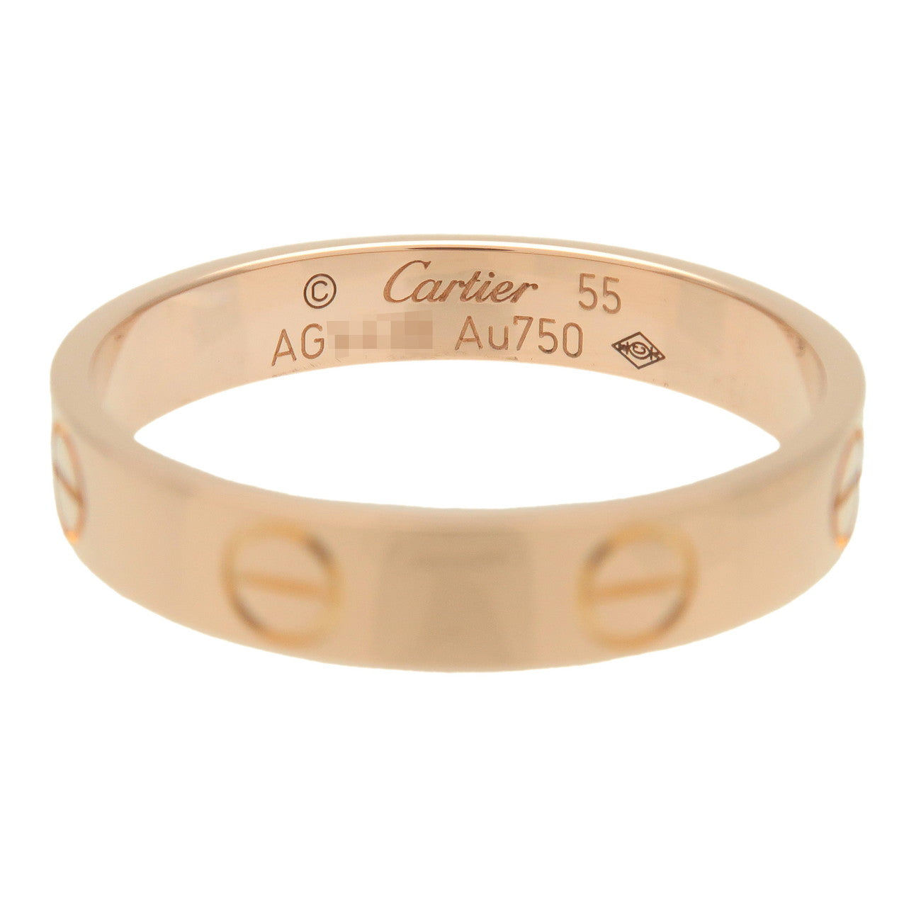 Cartier Mini Love Ring K18PG 750PG Rose Gold #55 US7-7.5 EU55