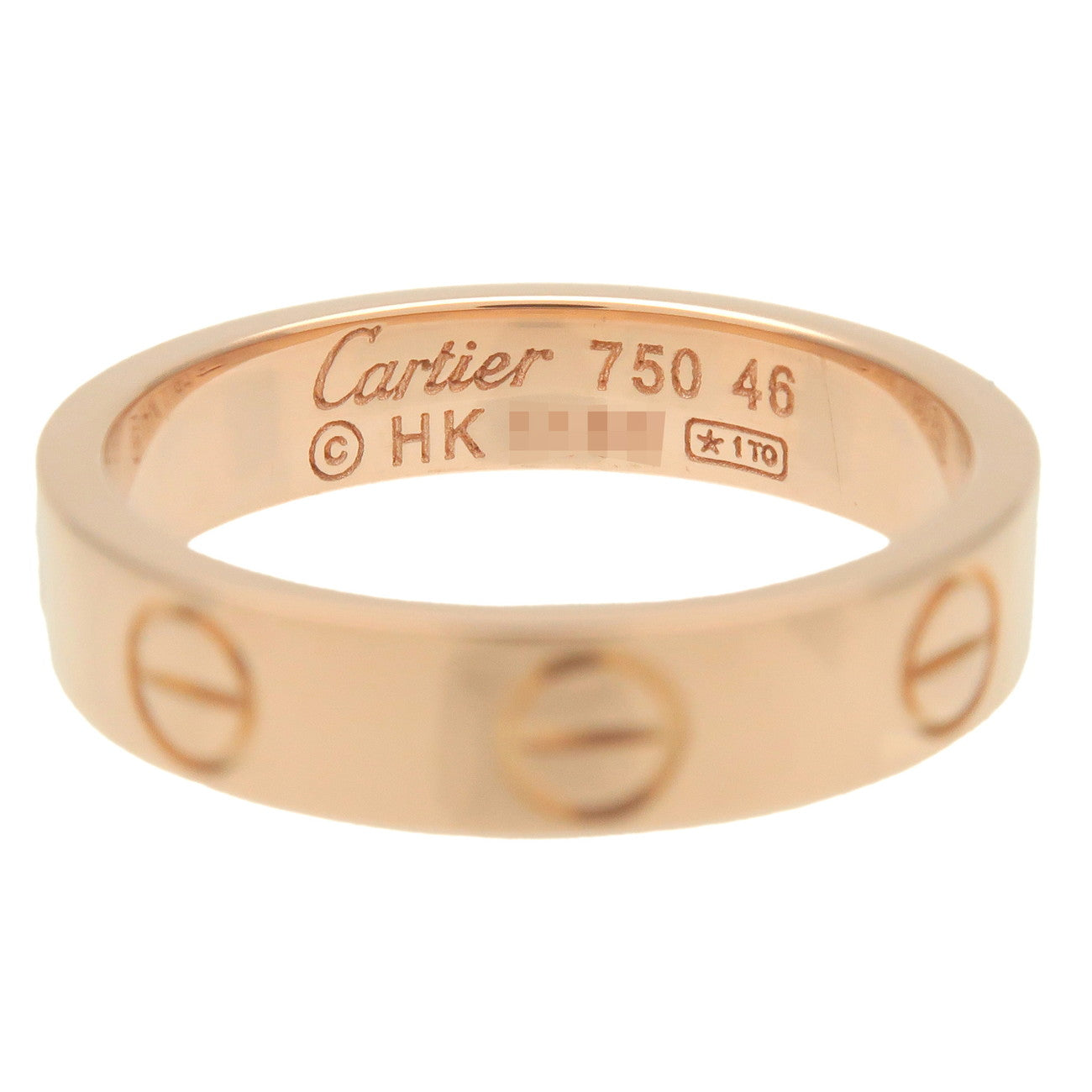 Cartier Mini Love Ring K18PG 750PG Rose Gold #46 US3.5-4 EU46