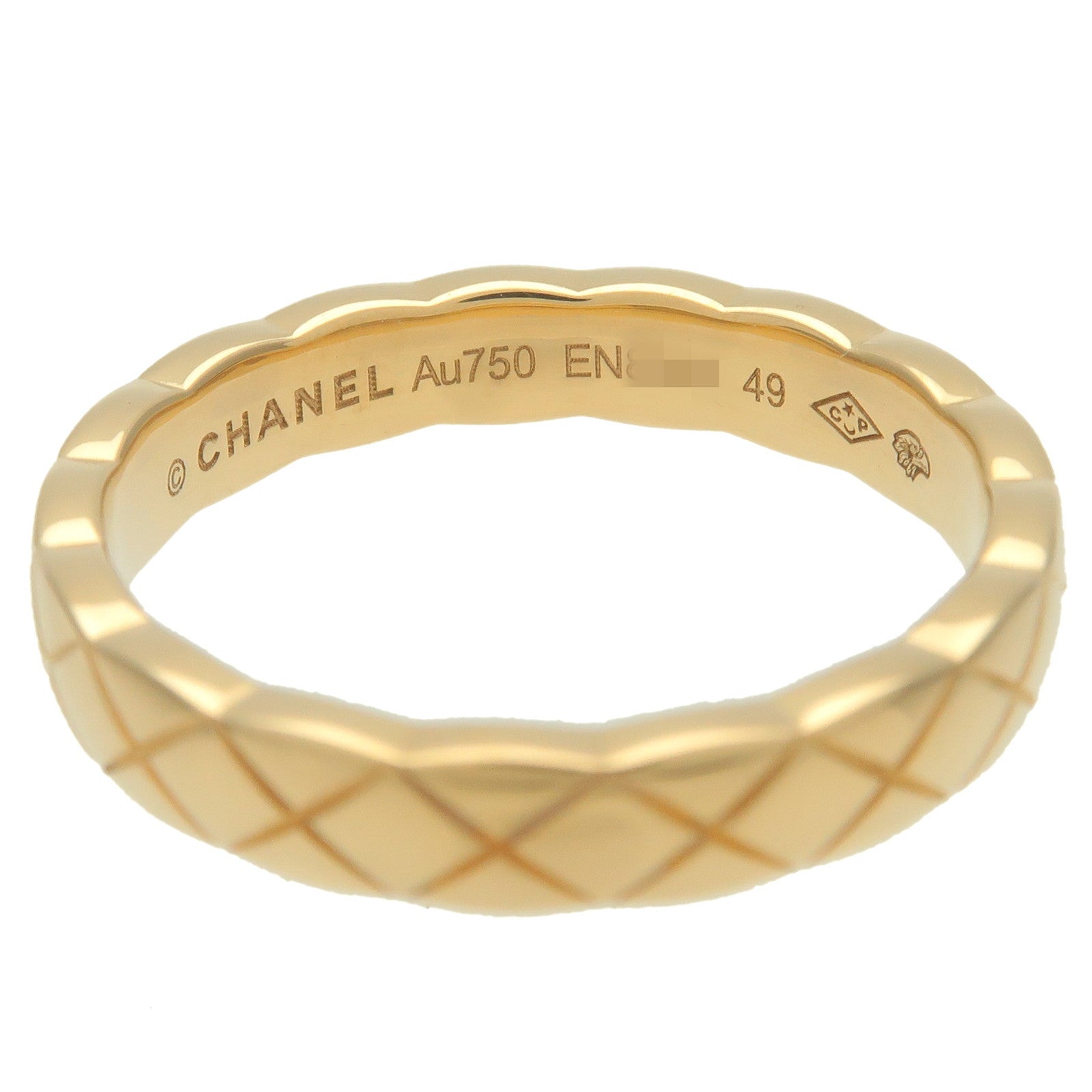 CHANEL COCO Crush Ring Mini K18YG 750YG Yellow Gold#49 US4.5-5