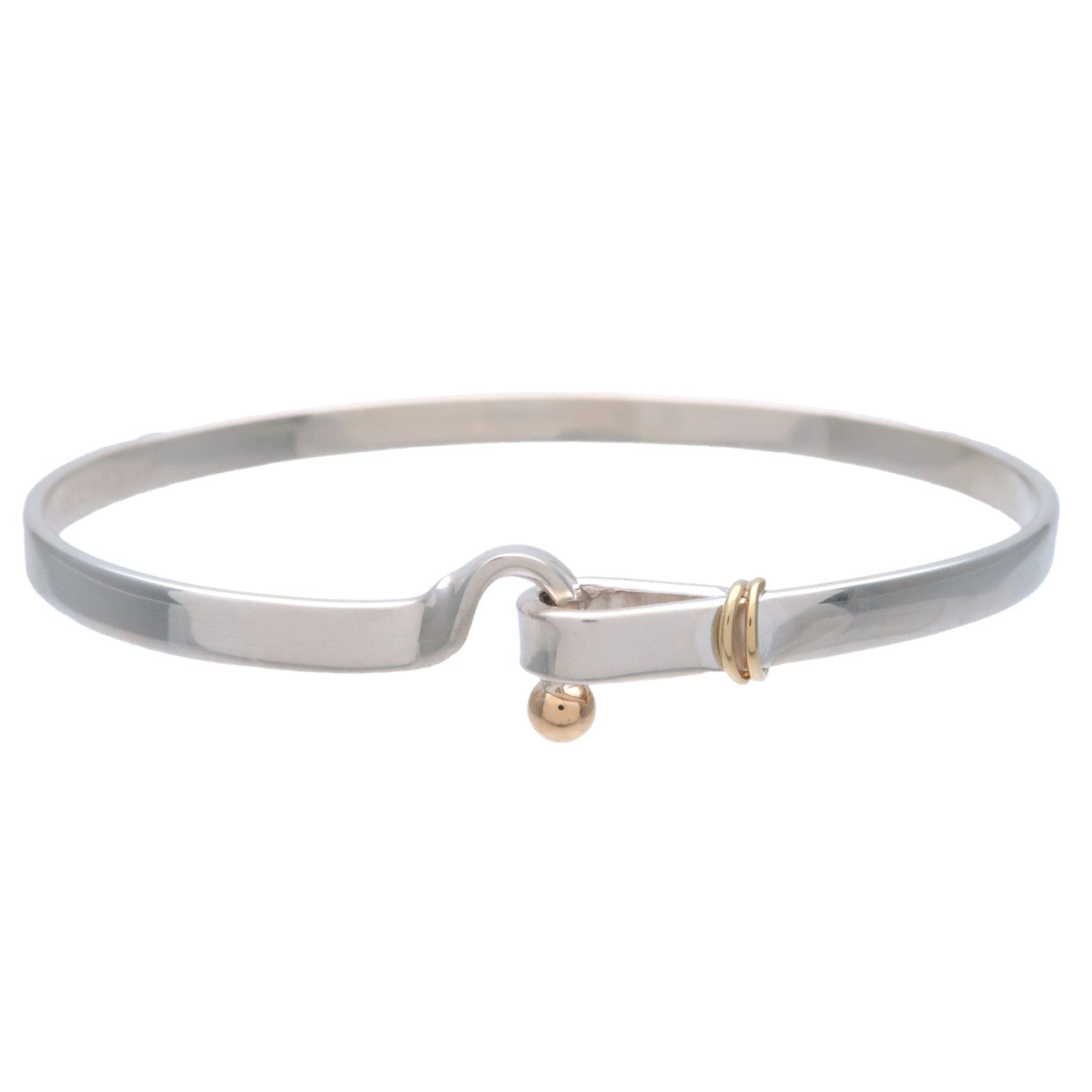 Tiffany&Co.-Hook-&-Eye-Bangle-S925-750-18K-Silver-Yellow-Gold