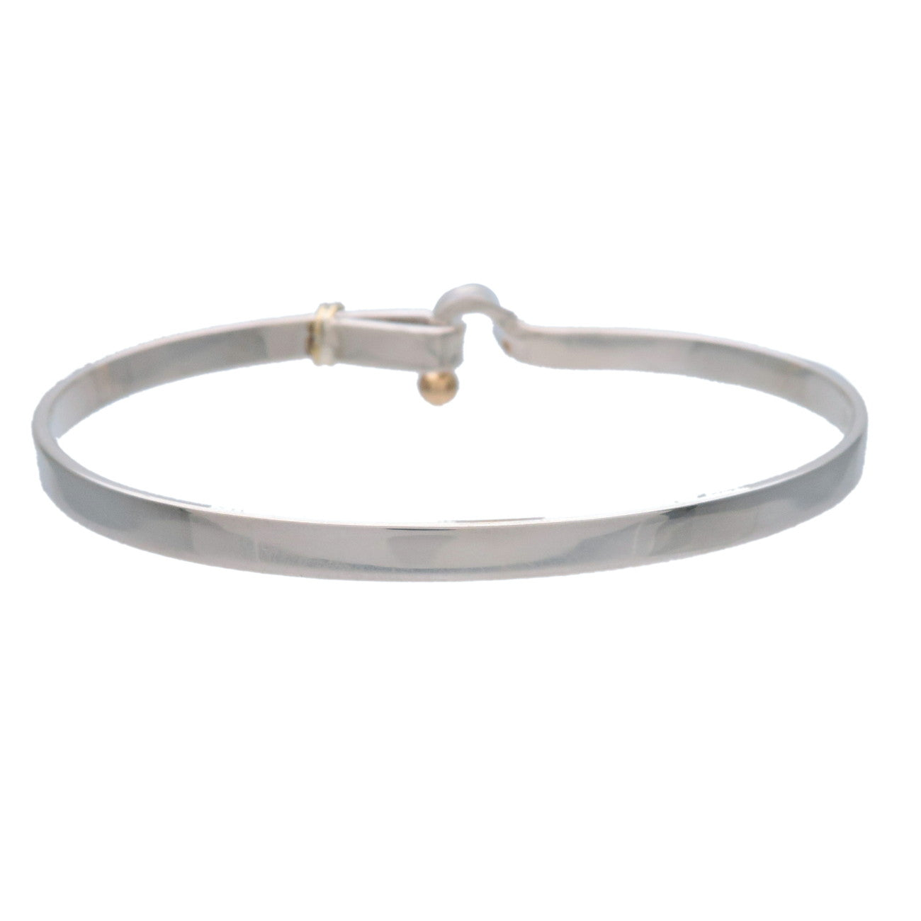 Tiffany&Co. Hook 
Eye Bangle S925 750 18K Silver Yellow Gold