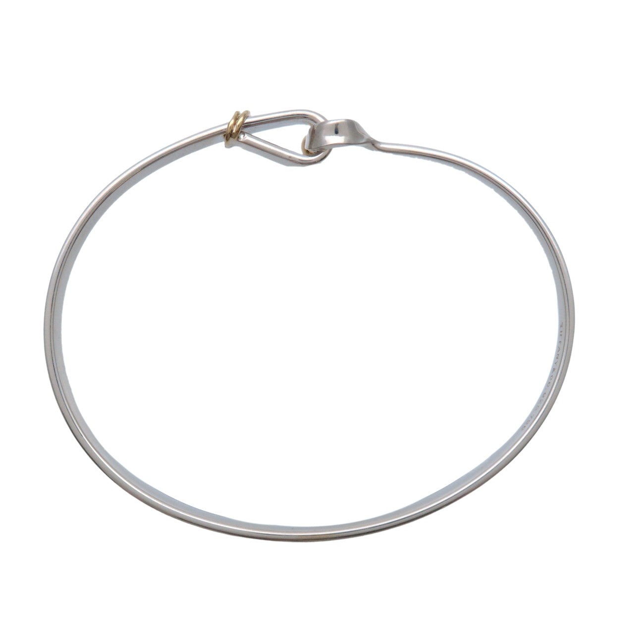 Tiffany&Co. Hook 
Eye Bangle S925 750 18K Silver Yellow Gold