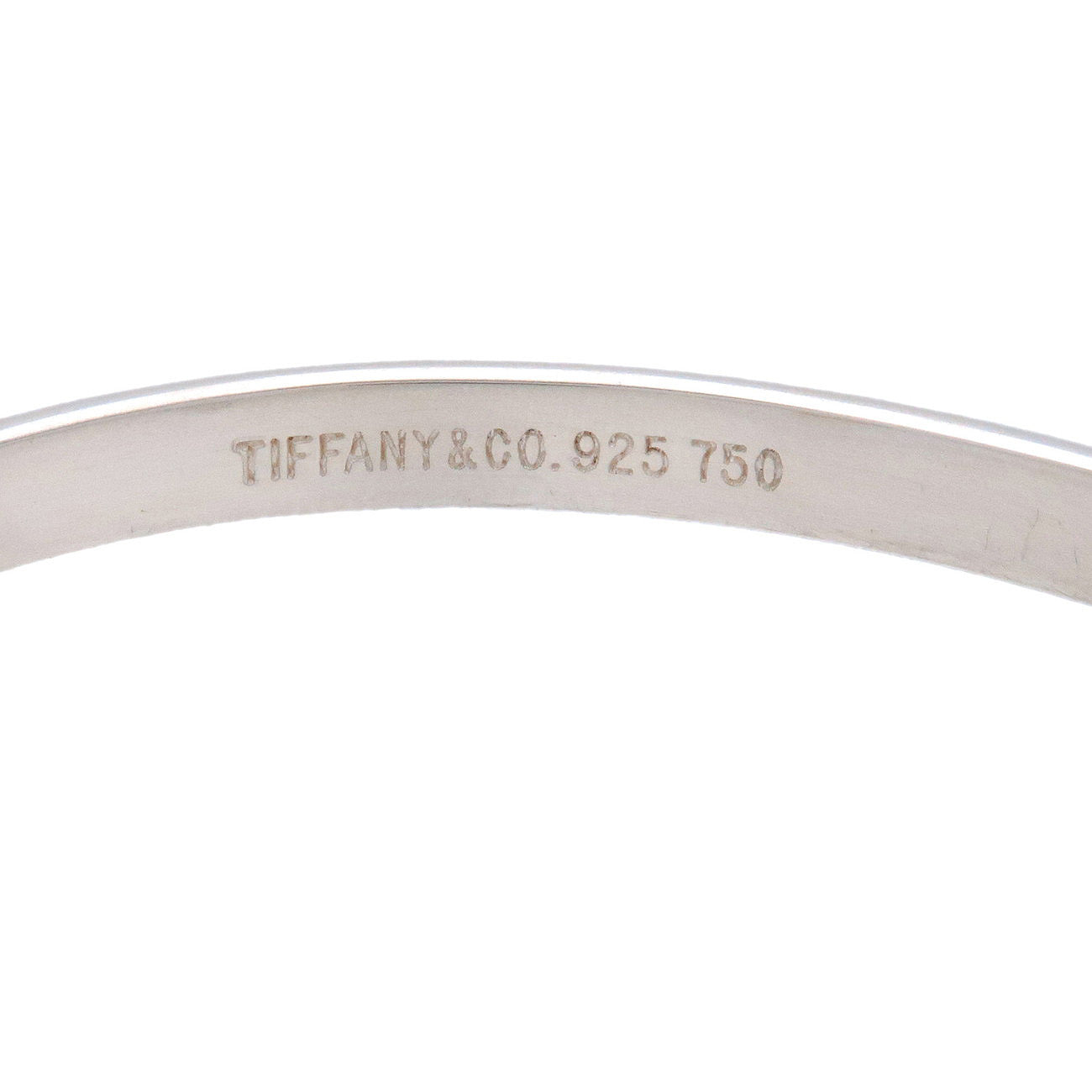 Tiffany&Co. Hook 
Eye Bangle S925 750 18K Silver Yellow Gold