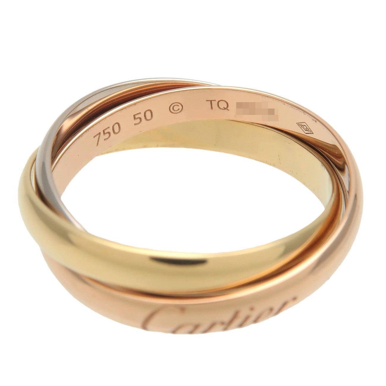 Cartier Trinity Ring SM K18 750YG/WG/PG #50 US5.5 EU50 HK12