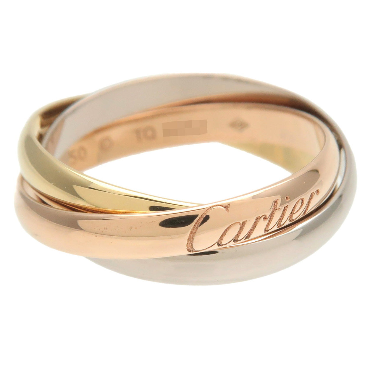 Cartier Trinity Ring SM K18 750YG/WG/PG #50 US5.5 EU50 HK12