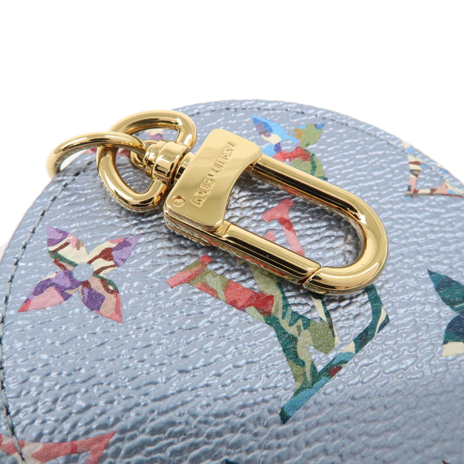 Louis Vuitton Monogram Porte Cles Illustre Blue Pink M00877