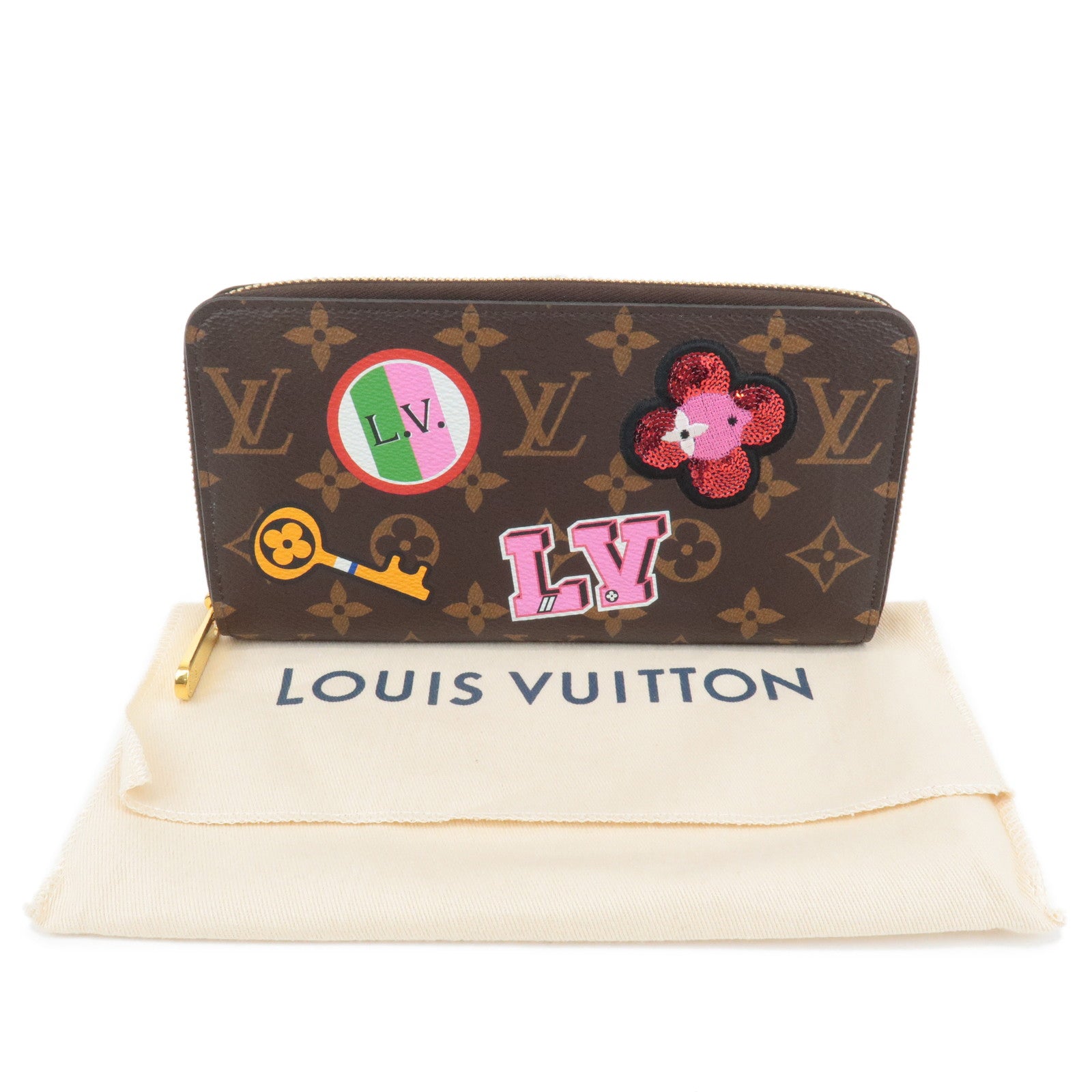 Louis Vuitton Monogram Vivienne Patches Stories ZippyWallet M63392