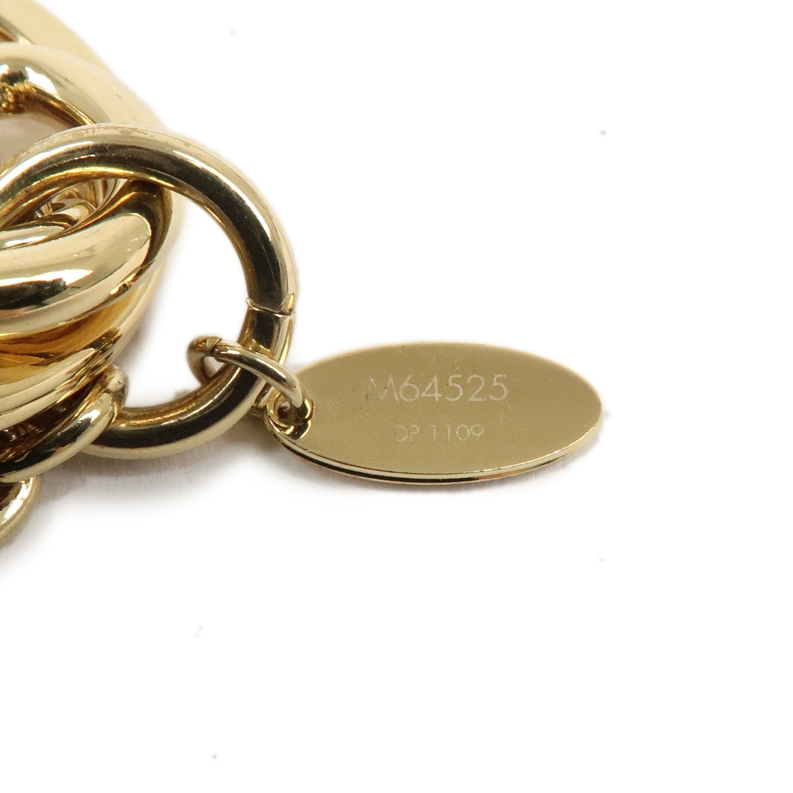 Louis Vuitton Key Chain Charm Key Ring Pink Gold M64525