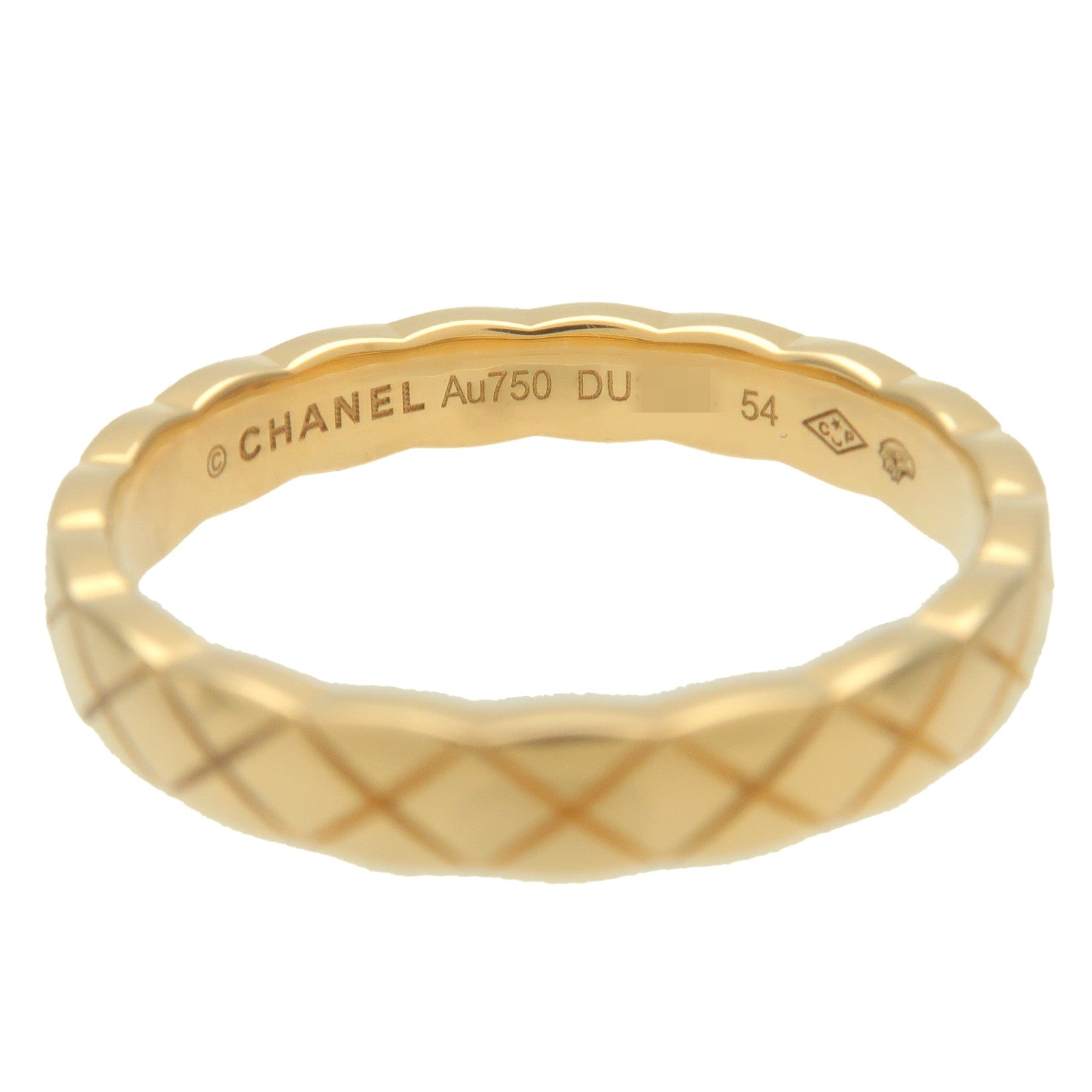 CHANEL COCO Crush Ring Mini K18YG 750YG Yellow Gold #54 US 6.5-7