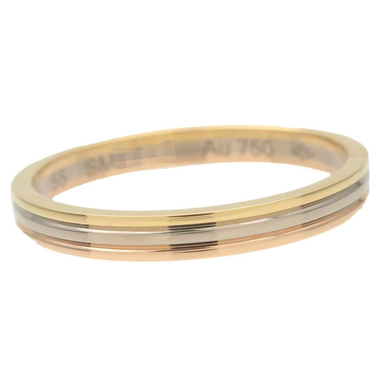 Cartier Vendome Three Color Ring K18 750YG/WG/PG #55 US7-7.5