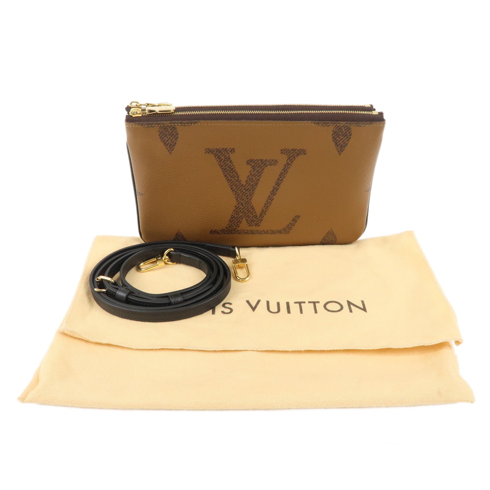 Louis Vuitton Monogram Giant Reverse Pochette Double Zip M69203