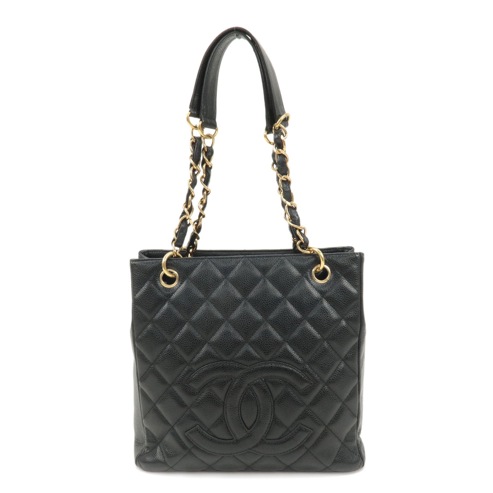 CHANEL-Matelasse-PST-Chain-Tote-Bag-Caviar-Skin-Black-A20994