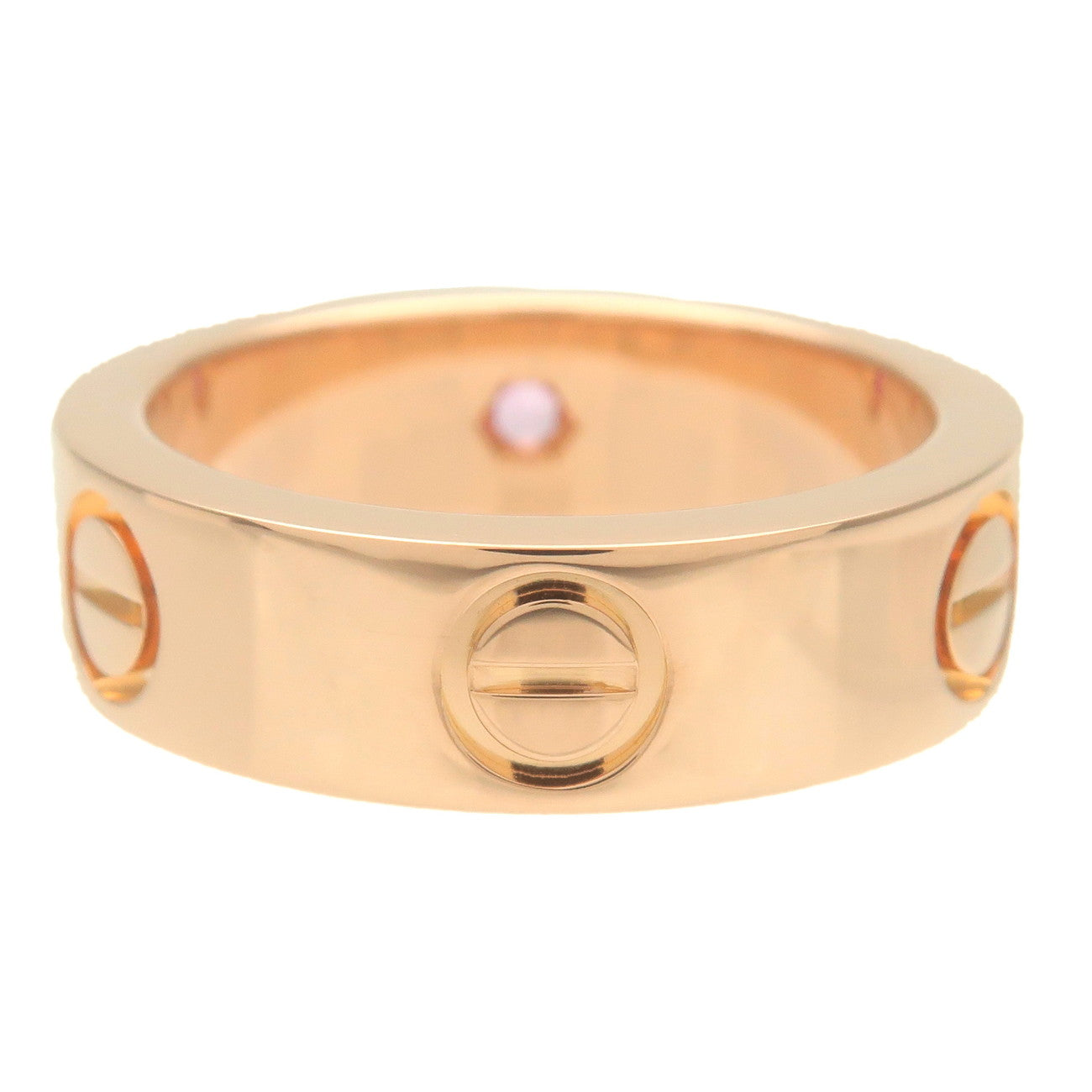 Cartier Mini Love Ring 1P Pink Sapphire K18PG 750PG #50 US5.5