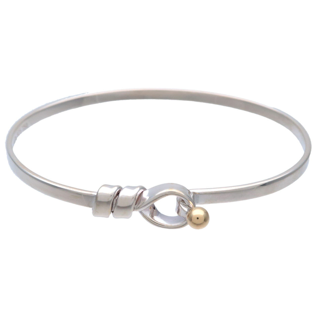 Tiffany&Co.-Hook-&-Eye-Bangle-SV925-750YG-Silver-Yellow-Gold